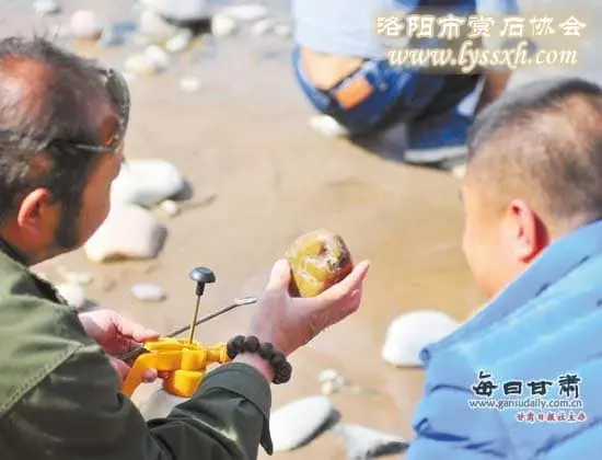 黃河蘭州段河道疏浚人們盼撿漏 組圖 